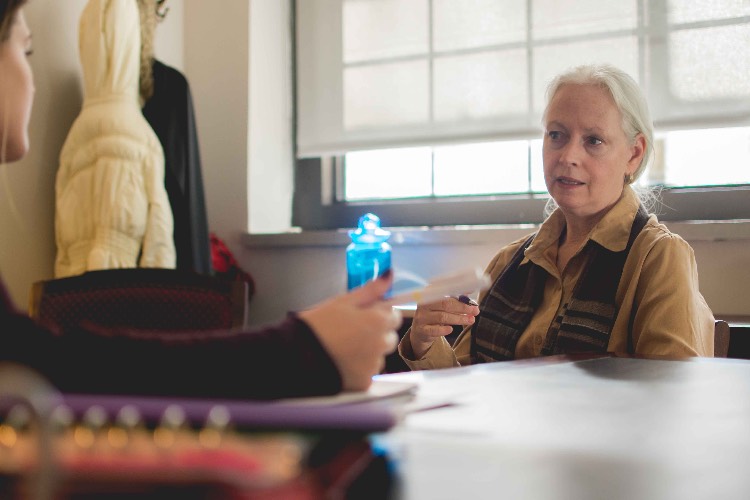 Photo of a student in an academic coaching session