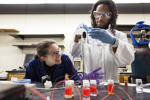  photo: student conducting research