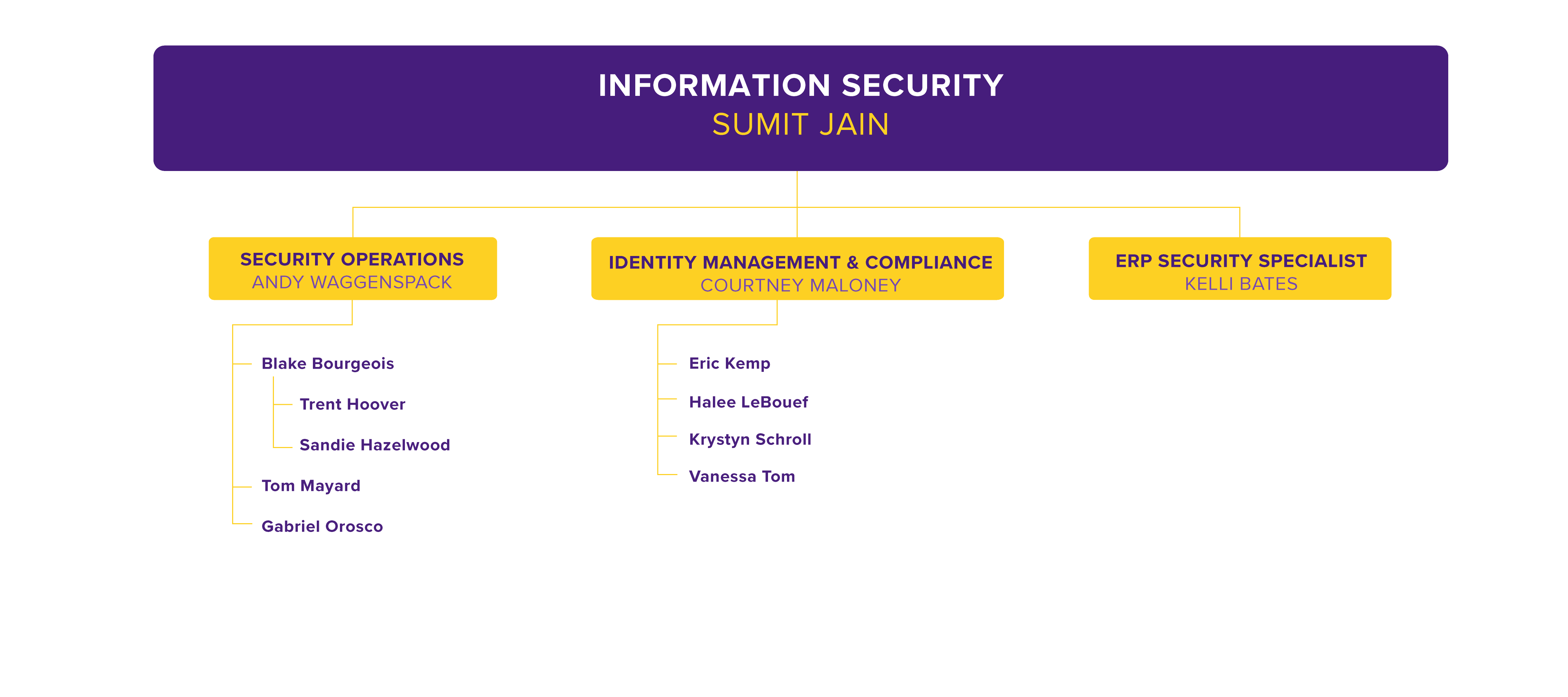 IT Security Org Chart, detailed in text below