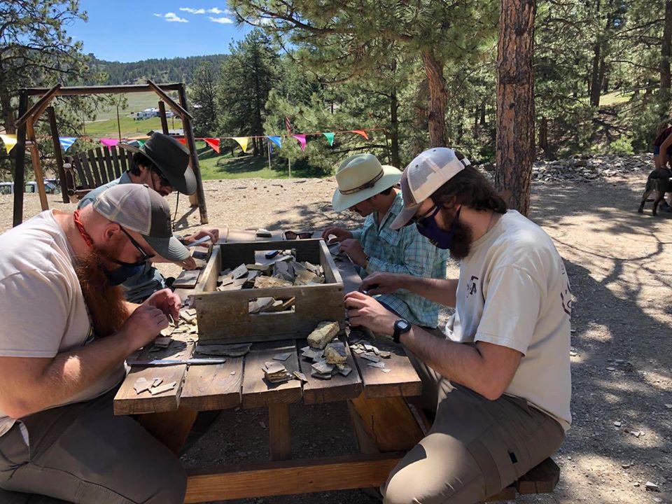 students at field camp