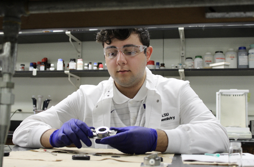 Christian conducting research in a laboratory