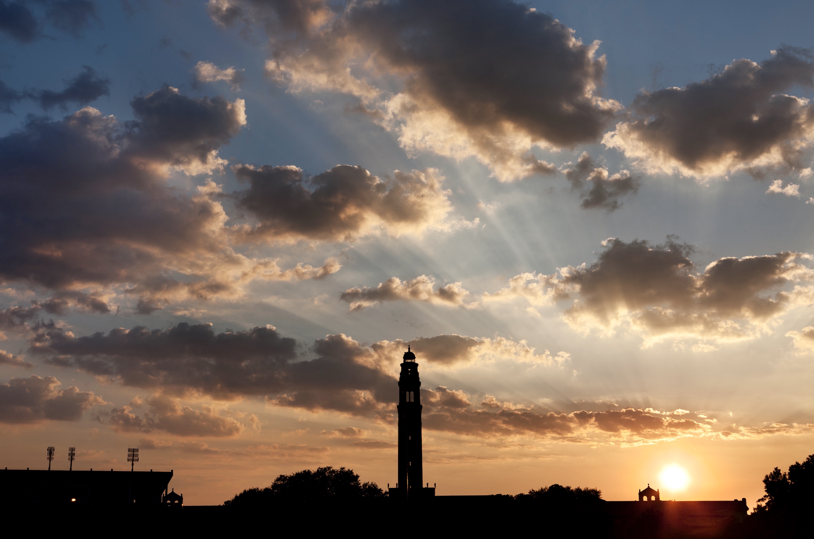 parade ground at sundown