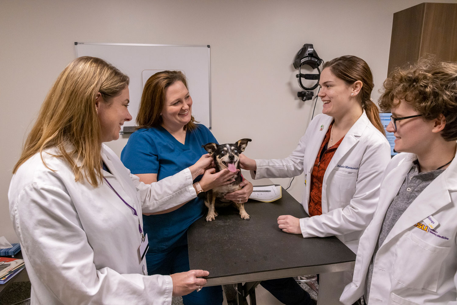 Chloe with her medical team